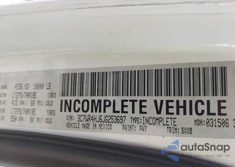 2018 Ram 2500 Tradesman 4X2 8' Box z USA, uszkodzony, nr VIN 3C7WR4HJ6JG253697